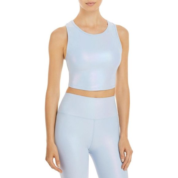 Aqua Other - Blue Iridescent Padded Razer Back Padded Sports Bra by Aqua Size XS NWT